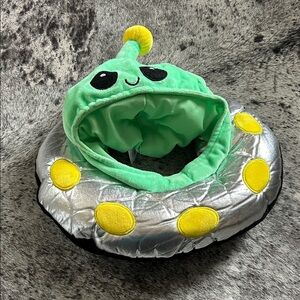 Alien Dog Costume with Silver and Green Design